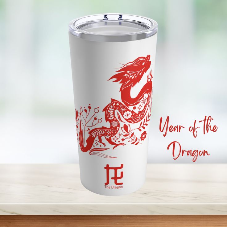 custom tumbler for gift with chinese new year decoration