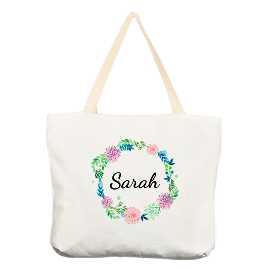 personalised canvas tote bag as a custom birthday gift idea