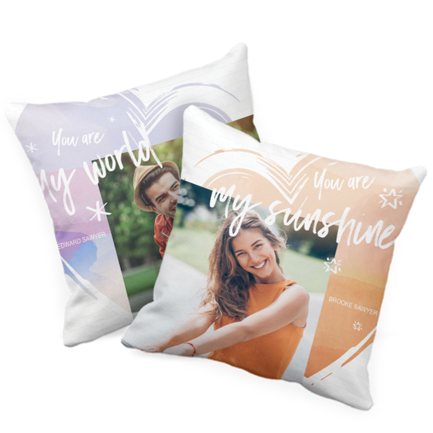 personalised photo pillow as a custom birthday gift idea