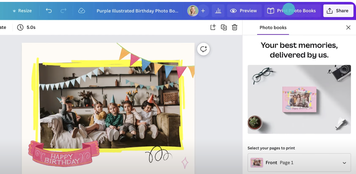 ปรับแต่ง นำรูปมาใช้ในเทมเพลต Canva